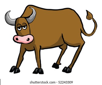 Bored Bull Vector Stock Vector (Royalty Free) 52243309 | Shutterstock