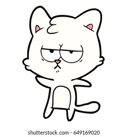 gato de dibujos animados aburridos