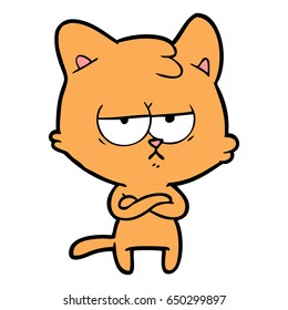 gato de dibujos animados aburridos
