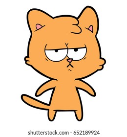 bored cartoon cat