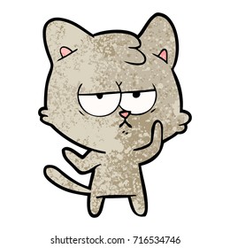 gato de dibujos animados aburridos