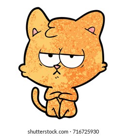 gato de dibujos animados aburridos