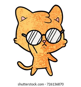 bored cartoon cat