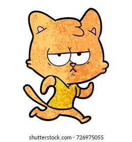 bored cartoon cat