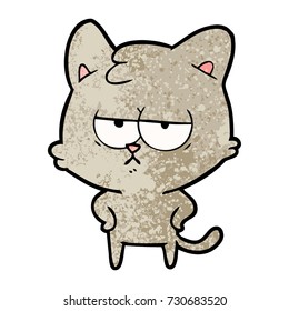 gato de dibujos animados aburridos