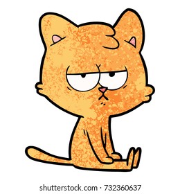 bored cartoon cat