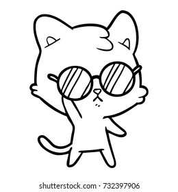 bored cartoon cat