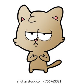 gato de dibujos animados aburridos