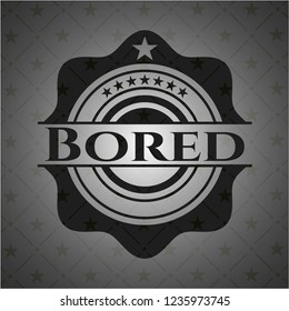 Bored dark emblem. Retro