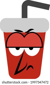 Bored drink, illustration, on a white background.