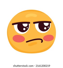 Bored Emoji Face Character Icon