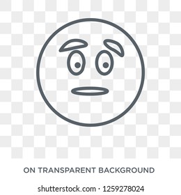 Bored emoji icon. Bored emoji design concept from Emoji collection. Simple element vector illustration on transparent background.