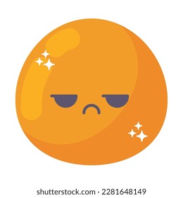 bored emoji kawaii icon isolated