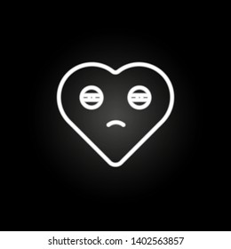 bored emoji neon icon. Elements of electricity set. Simple icon for websites, web design, mobile app, info graphics