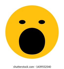 bored emoticon flat style vector