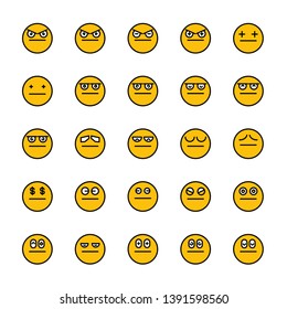 bored emoticon icons yellow face