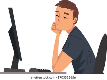 Vektorillustration von unmotivierten oder unproduktiven Mitarbeitern