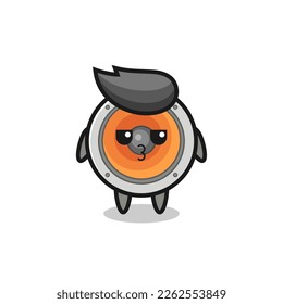 the bored expression of cute loudspeaker characters , cute style design for t shirt, sticker, logo element