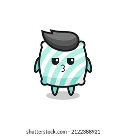 the bored expression of cute pillow characters , cute style design for t shirt, sticker, logo element