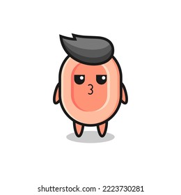 the bored expression of cute soap characters , cute style design for t shirt, sticker, logo element