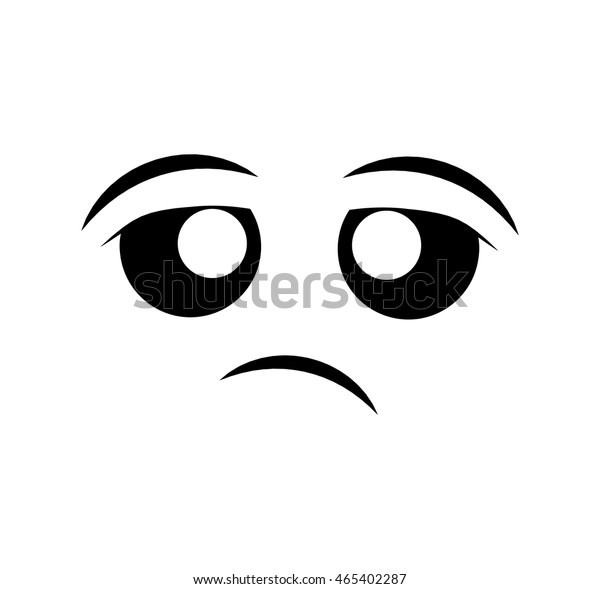 Bored Face Cartoon Expression Emotion Icon Stock Vector (Royalty Free ...