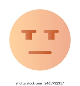 Expresión de cara aburrida, ícono de emoji aburrido, Vector premium