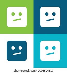 Bored Flat cuatro colores mínimo conjunto de iconos