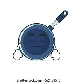 Bored frying pan vector illustration
