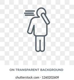 bored human icon. Trendy flat vector bored human icon on transparent background from Feelings collection. High quality filled bored human symbol use for web and mobile
