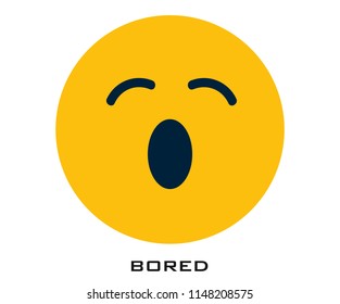 Bored icon signs