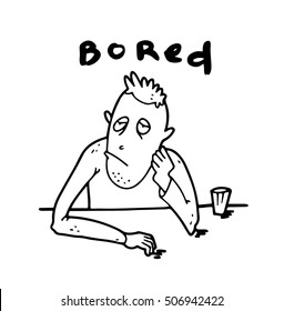 Bored infantile man can not cope with the anguish of knowing purposelessness of his own life, because of what he suffers from alcoholism and the unwillingness to do anything to change the situation