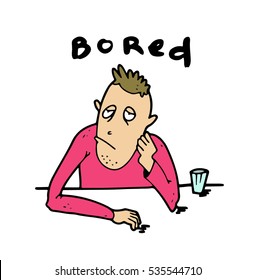 Bored infantile man can not cope with the anguish of knowing purposelessness of his own life, because of what he suffers from alcoholism and the unwillingness to do anything to change the situation