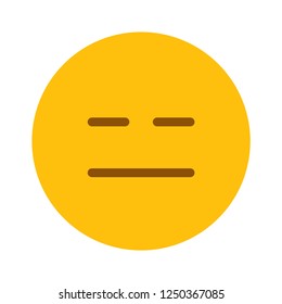 Bored irritated vector emoji