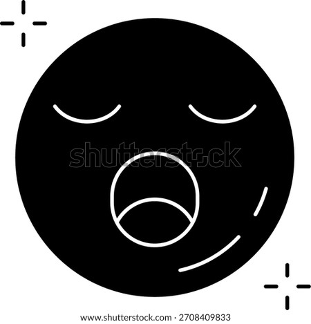 Bored Line vector Icon Design