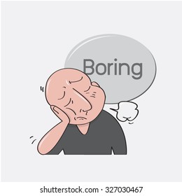 Bored man