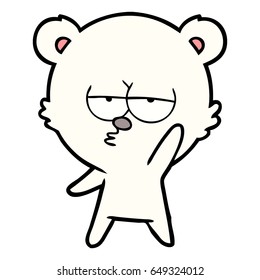 bored polar bear cartoon