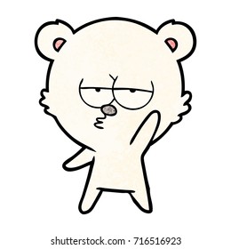 bored polar bear cartoon