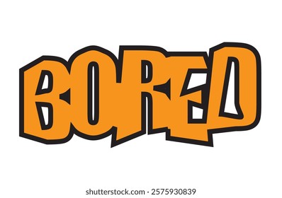 bored vector artwork for tshirt illustration