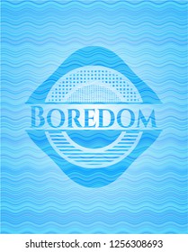 Boredom water wave representation style emblem.