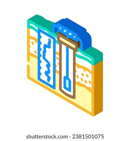 borehole logging hydrogeologist isometric icon vector. borehole logging hydrogeologist sign. isolated symbol illustration