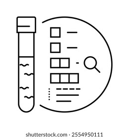 borehole logging hydrogeologist line icon vector. borehole logging hydrogeologist sign. isolated contour symbol black illustration
