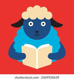 Boreray Sheep reading icon vector