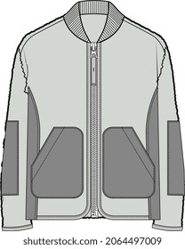 BORG FLEECE JACKET BOMBER AND COAT FOR MEN AND BOYS VECTOR