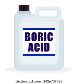 Boric acid in big container isolated on white background vector illustration svg