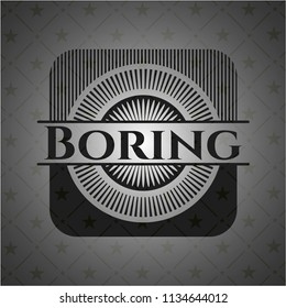 Boring black emblem