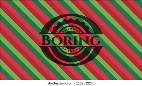 Boring christmas badge.