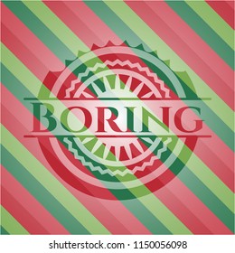 Boring christmas badge.