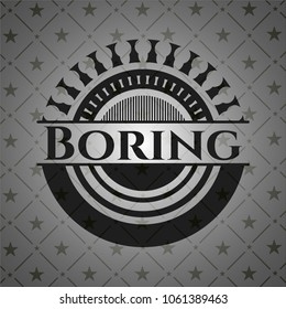 Boring dark badge