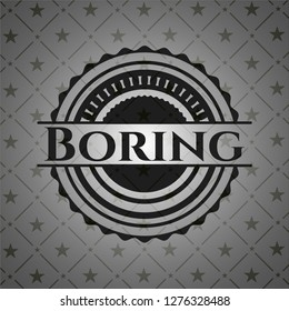 Boring dark emblem. Retro