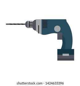 boring drill tool icon cartoon vector illustration graphic design